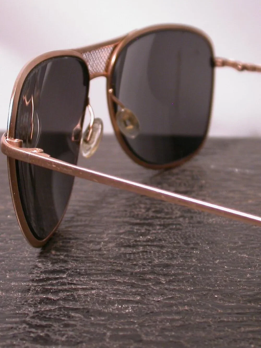 Barton Perreira Black and Gold Aviator Shades Sunglasses Made in Japan
